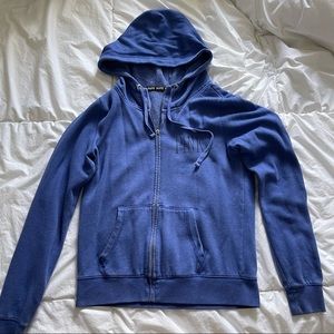 PINK- Blue zip up jacket.